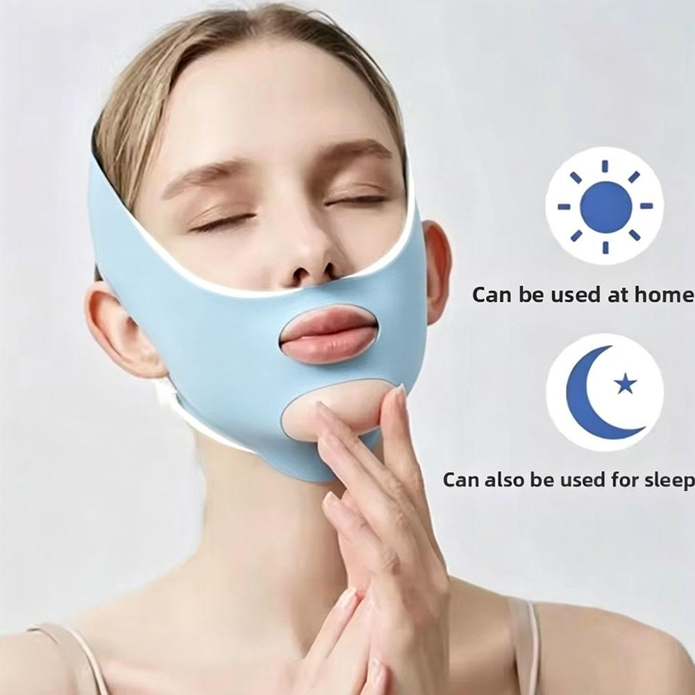 Skincare Qv - Gesichtsstraffungsbandage V-Line-Former Kinn- und Wangenlifting-Gürtel Anti-Falten-Band