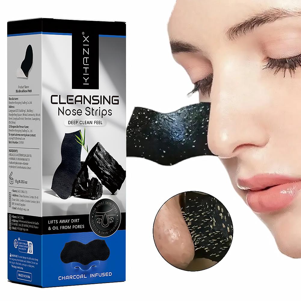 Charcoal Pore Strip - Natürliche Holzkohle-Tiefenreinigungsstreifen für die Poren, Nasenreinigungsstreifen