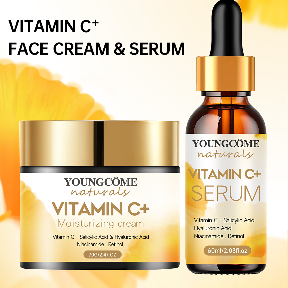 Skincare Glad2Glow - Vitamin-C-Gesichtscreme und unverzichtbares Set, Retinol, glatte