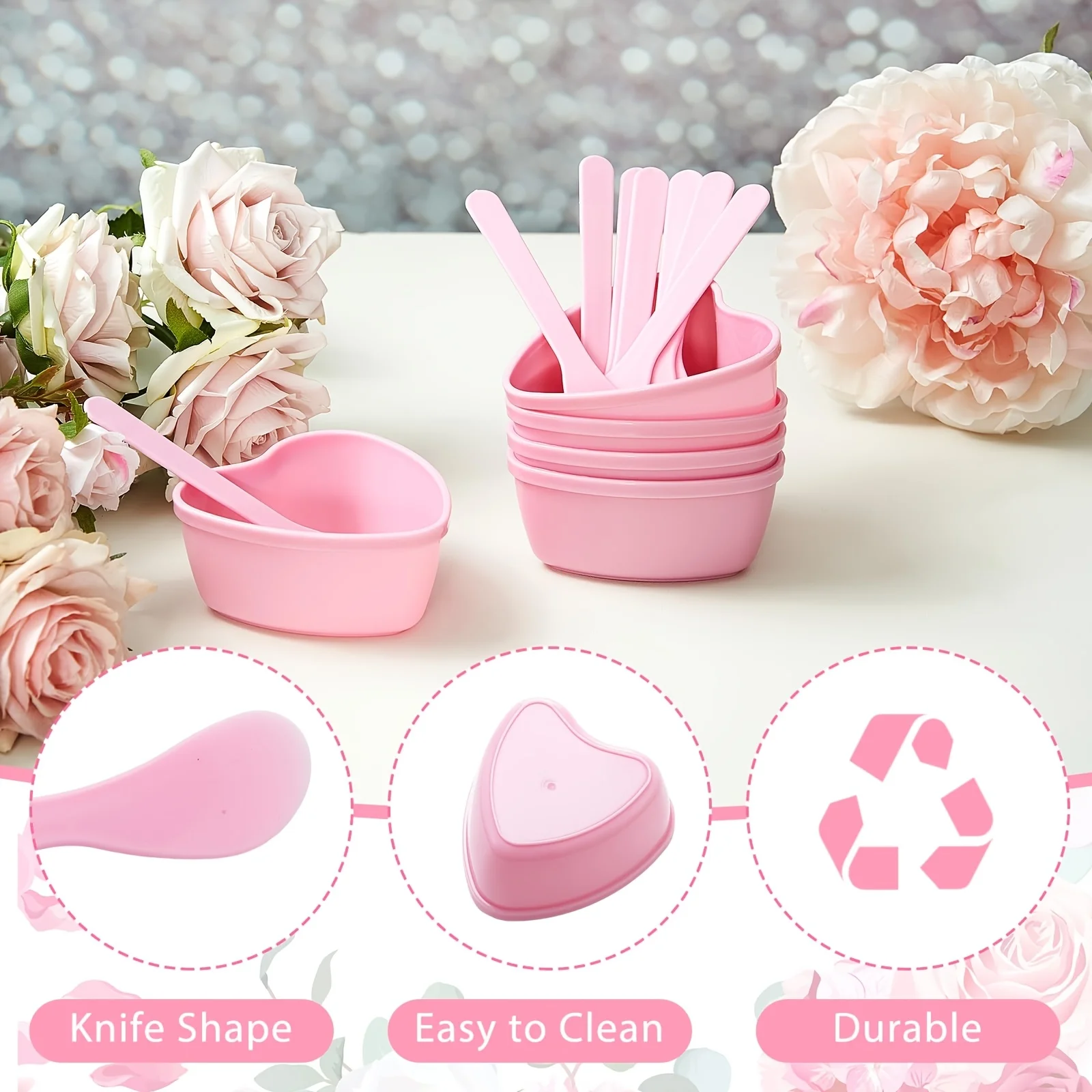 6-teilige rosa herzförmige Ges – Skincare Qv Bewertung und Preis