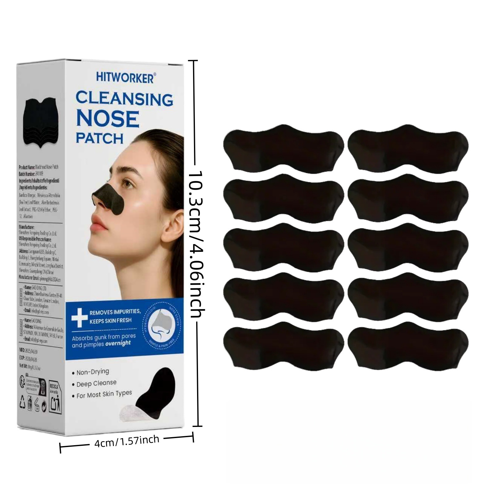 HITWORKER Mitesser-Entferner N – Charcoal Pore Strip Bewertung und Preis